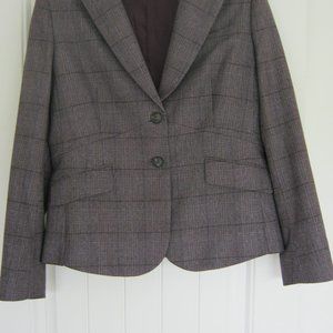 Brooks Brothers Wool Lavender Gray Check Blazer 12